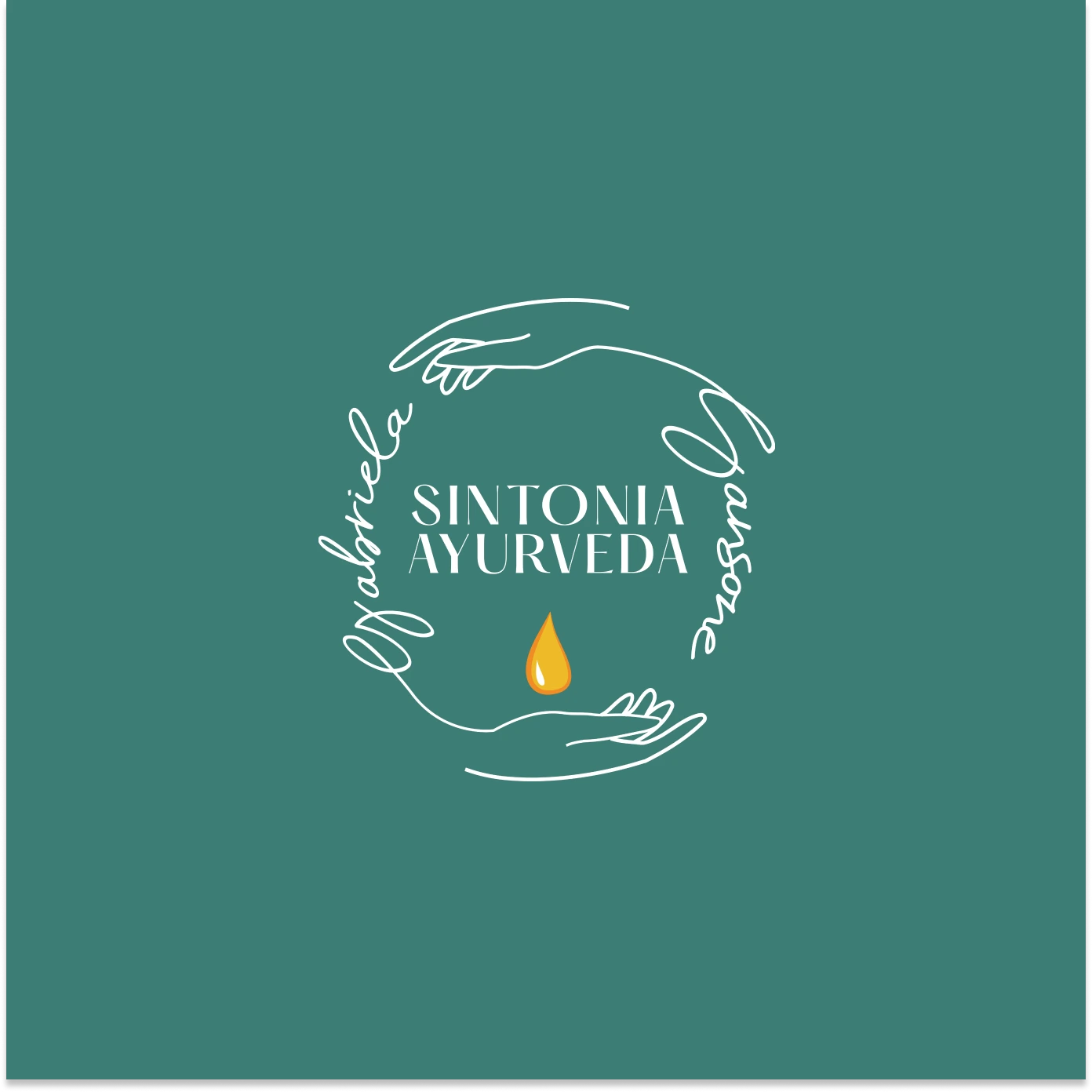 Logo de la identidad de marca visual de Sintonía Ayurveda