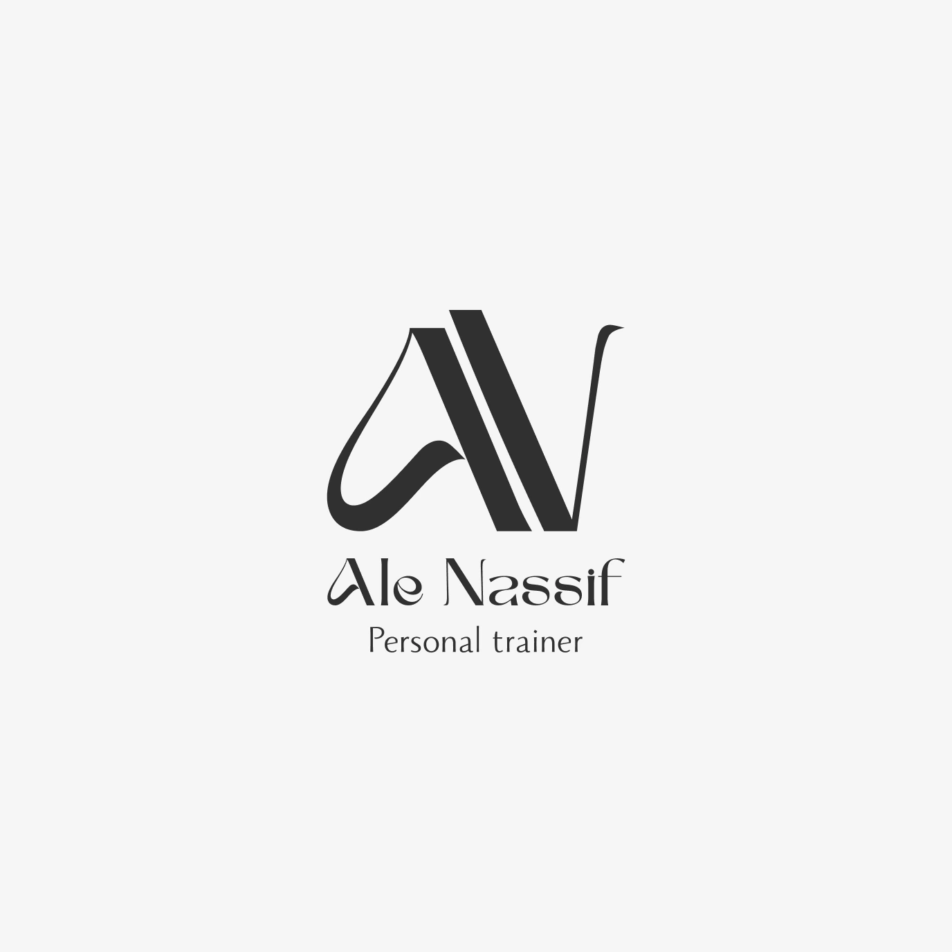 Logotipo marca personal Alejandra Nassif blanco y negro Logotipo marca personal Alejandra Nassif blanco y negro